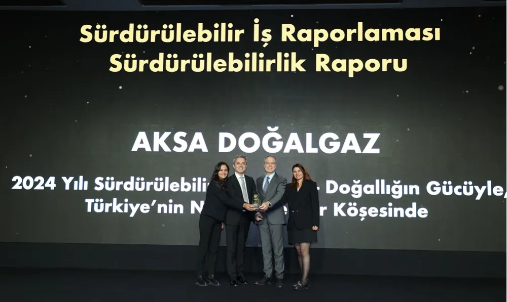 AKSA DOĞALGAZ’IN SÜRDÜRÜLEBİLİRLİK RAPORU’NA ÖDÜL 
