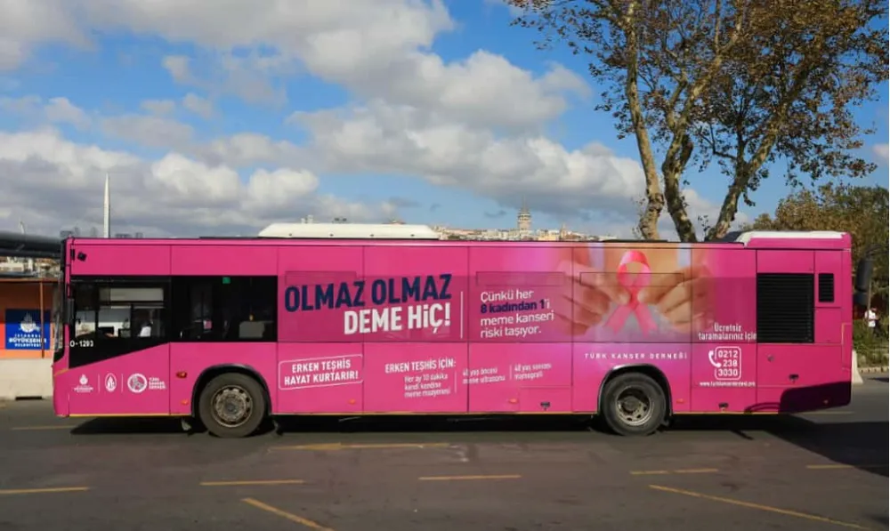 İETT’DEN MEME KANSERİ FARKINDALIK OTOBÜSÜ