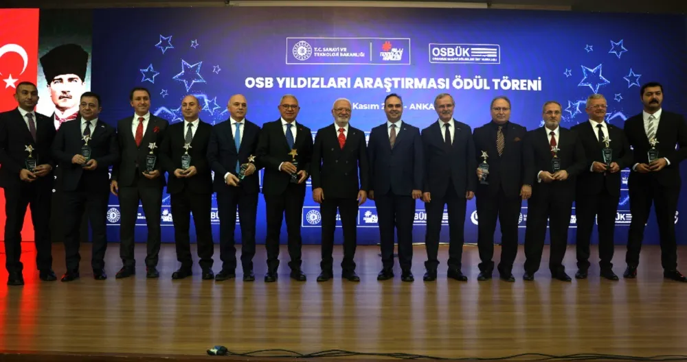 AOSB FİRMALARINA 6 KATEGORİDE 11 ÖDÜL