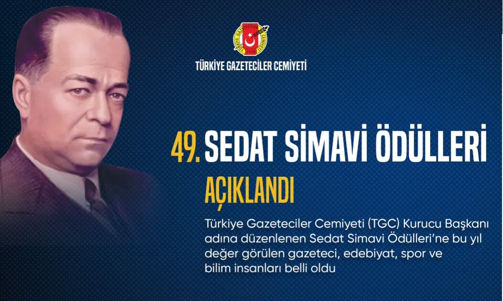 TGC 49. SEDAT SİMAVİ ÖDÜLLERİ AÇIKLANDI