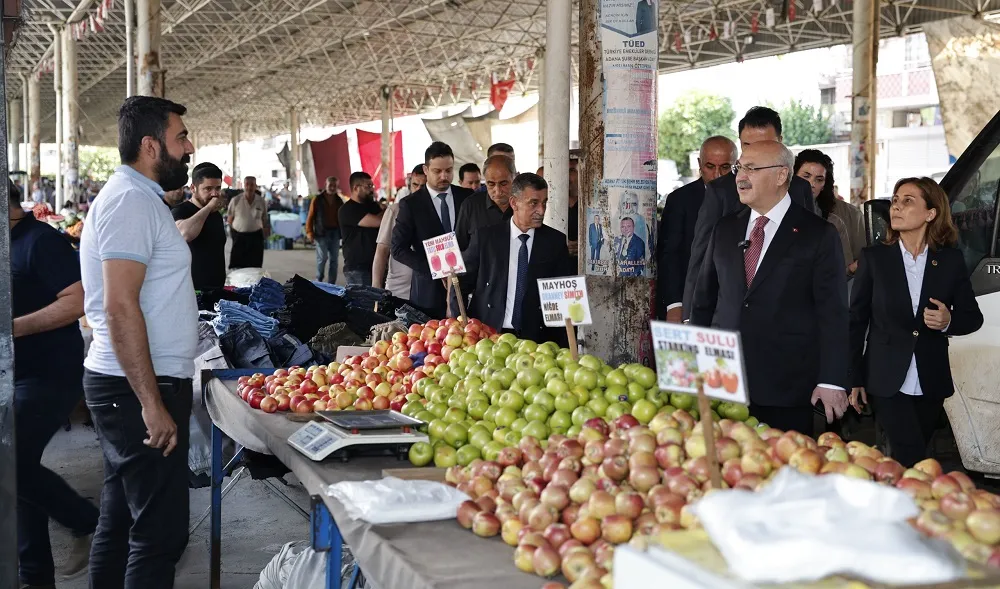 VALİ KÖŞGER BAŞKANLARLA , ŞAKİRPAŞA SEMT PAZARI’NDA 
