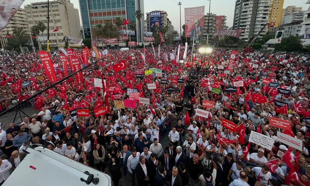 ADANA MİTİNGİNDE 4 BAŞKANDAN MESAJ 