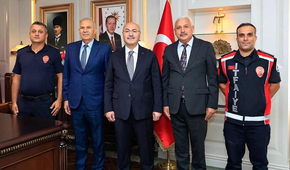 İTFAİYECİLERDEN VALİ KÖŞGER’E ZİYARET
