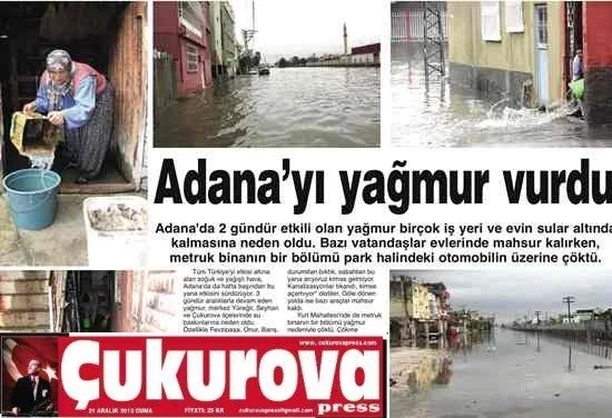 Bakır: Adana yine sular altında