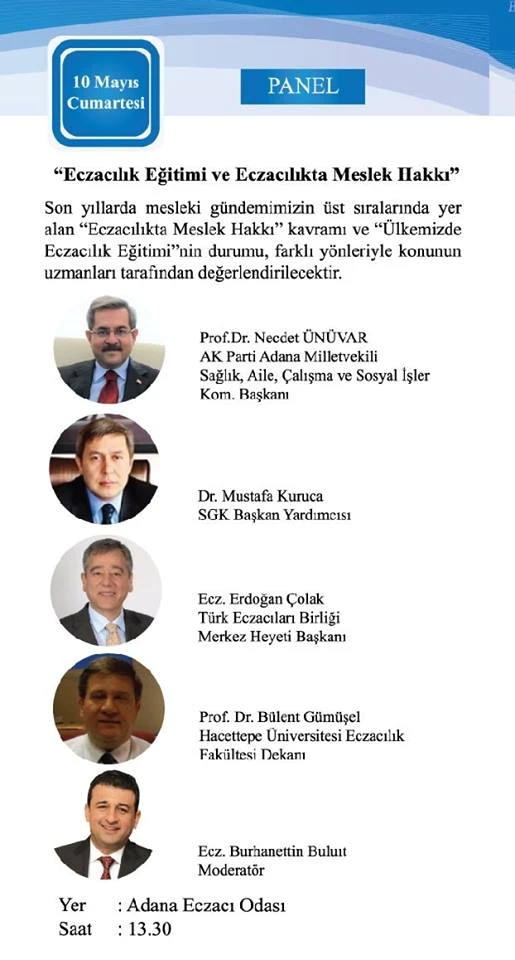 Eczacılık Paneline Katılmıyor!