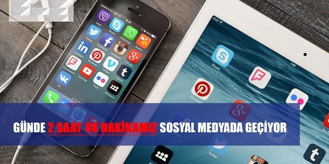 GÜNDE 2 SAAT 48 DAKİKAMIZ SOSYAL MEDYADA GEÇİYOR