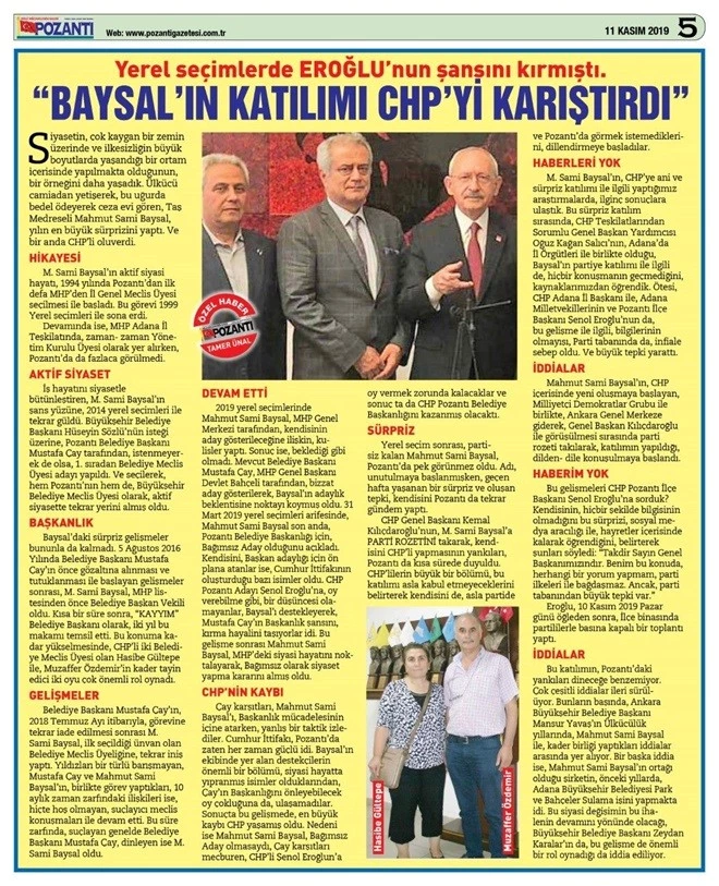 MHP’Lİ BAYSAL’IN KATILIMI CHP’Yİ KARIŞTIRDI