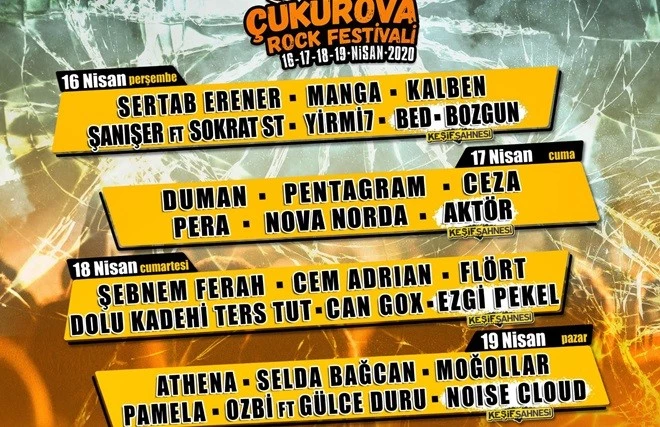 ÇUKUROVA ROCK FESTİVALİ 16-19 NİSAN’DA ADANA’DA