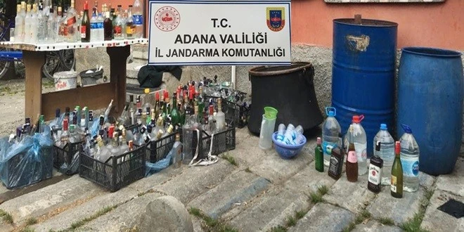 ADANA’DA 525 LİTRE KAÇAK İÇKİ