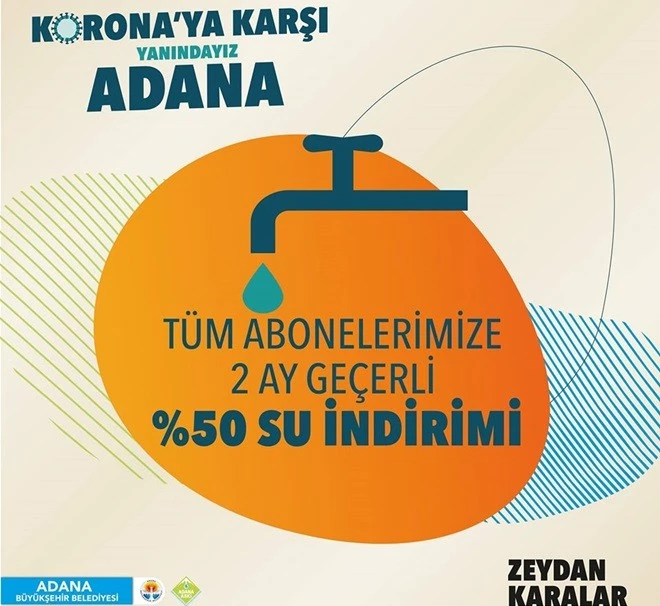 ZEYDAN KARALAR AÇIKLADI: 2 AY SU FATURALARINDA YÜZDE 50 İNDİRİM UYGULUYORUZ