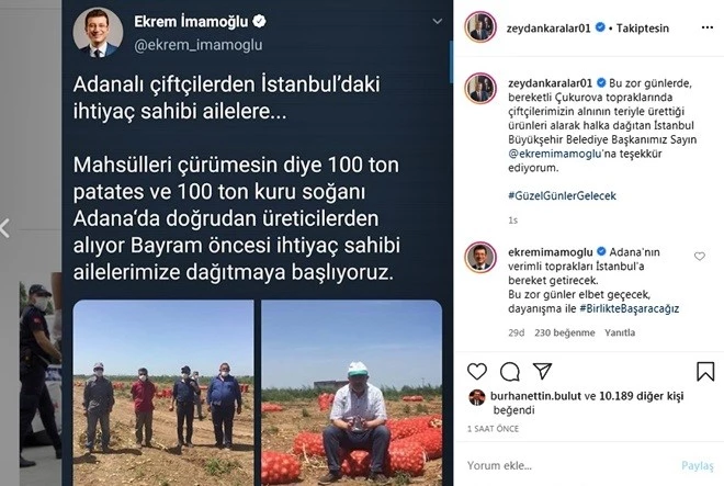 ADANA’DAN 100 TON SOĞAN VE PATATES ALDI