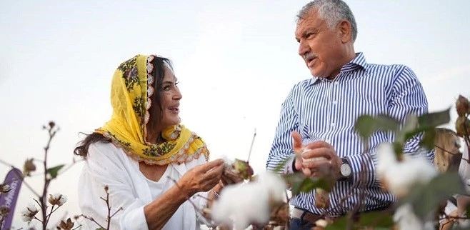 TÜRKAN ŞORAY, ADININ VERİLDİĞİ PAMUĞUN HASADINDA