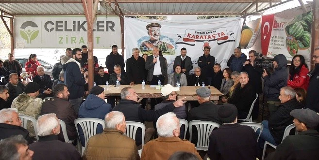 <strong>KARALAR, KARATAŞ’IN KÖYLERİNDE HALKLA BULUŞTU</strong>