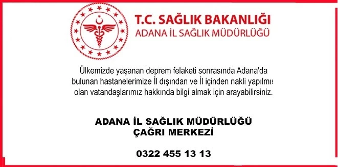 ADANA SAĞLIK MÜDÜRLÜĞÜ’NDE ÇAĞRI MERKEZİ